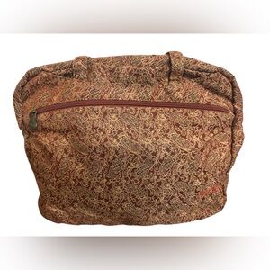 Ameribag Red and Brown Paisley Travel Bag